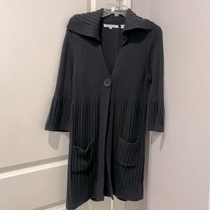 Size large beautiful navy cardigan. 100% cotton